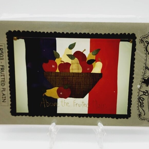 Liberty Rose Above the Fruited Plain Home Decor Applique Wall Hanging Apple Pear - Picture 1 of 3